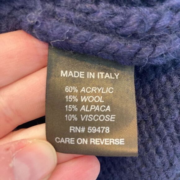 Filippo Novelli Italy chunky oversized alpaca blend cardigan funky grandpa - Picture 8 of 9